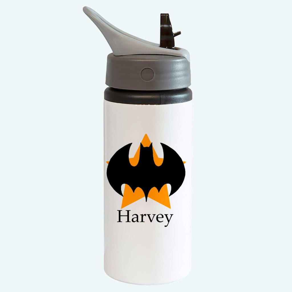 Batman Bottle with Straw | Personalised Bottles | Tiger Lily Prints