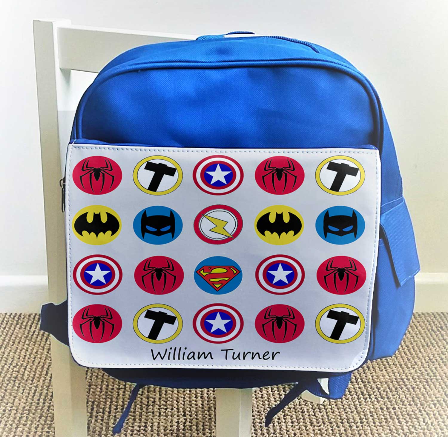 Personalised superhero outlet backpack