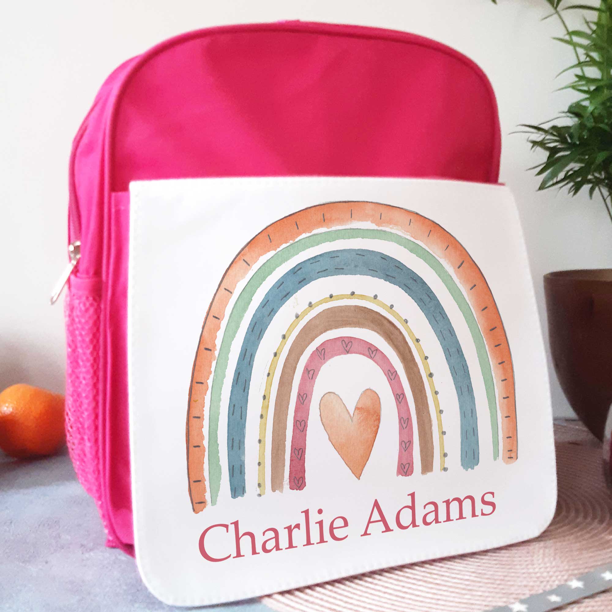 Pink clearance rainbow backpack